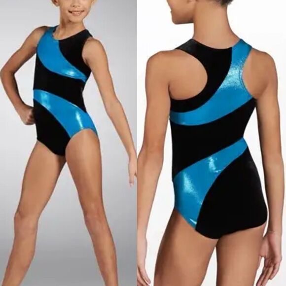 WEISSMAN Balera Dance gymnastics Racerback Velvet Swish Leotard V11718 XSC 4/5 - Picture 1 of 9
